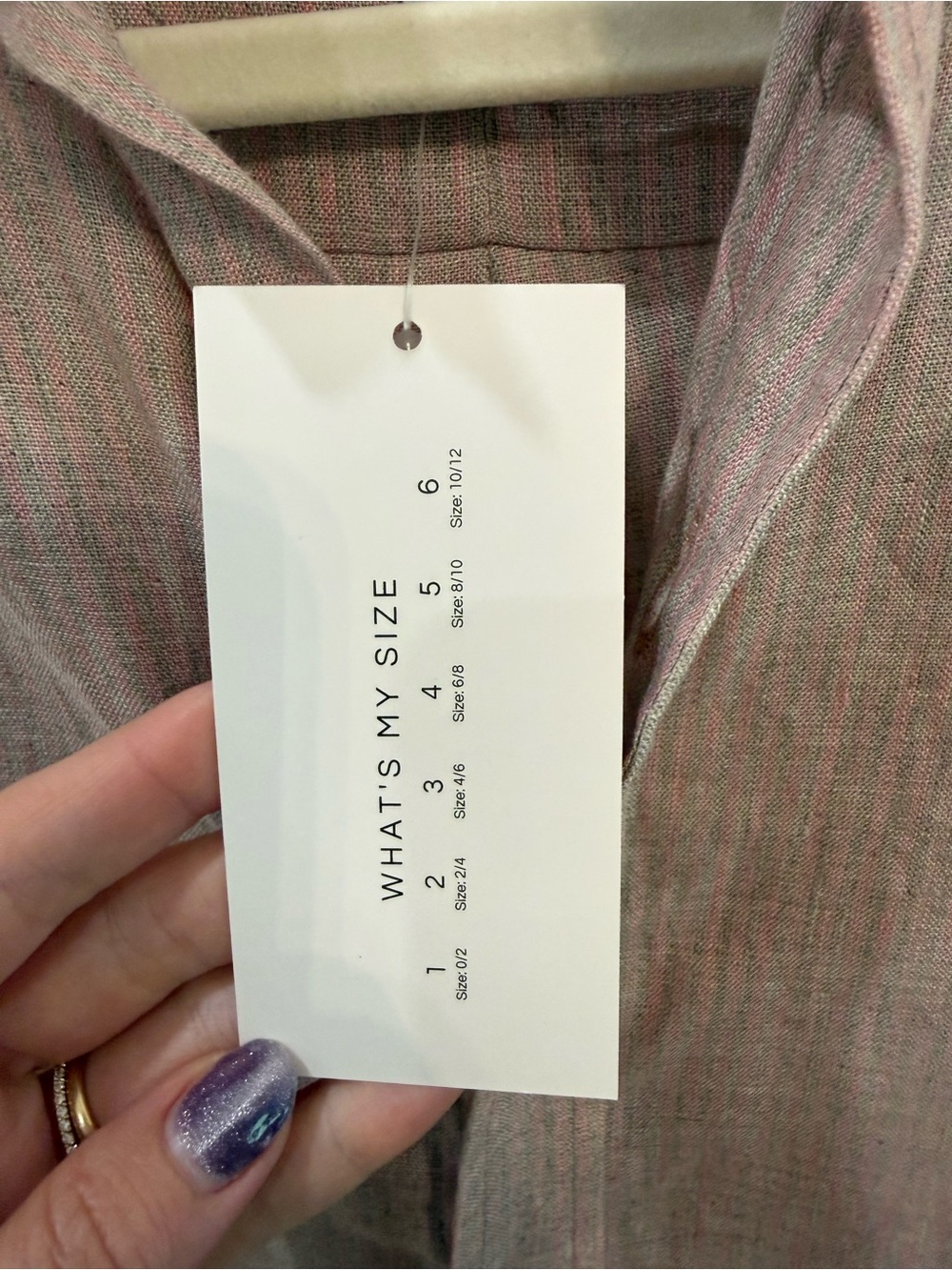NWT Emily Phillips 100% Linen Button Front Dress Pink Striped NWT Size 4 (6/8) - Picture 3 of 8